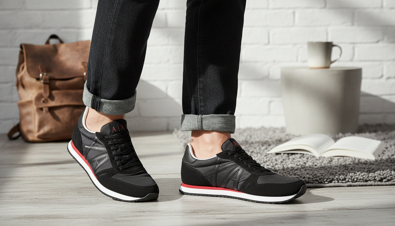 Armani Exchange Men’s Black Slip-On Sneakers Review