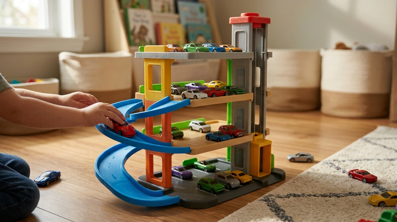 6-Level Smart City Parking Garage Toy Set for Kids
