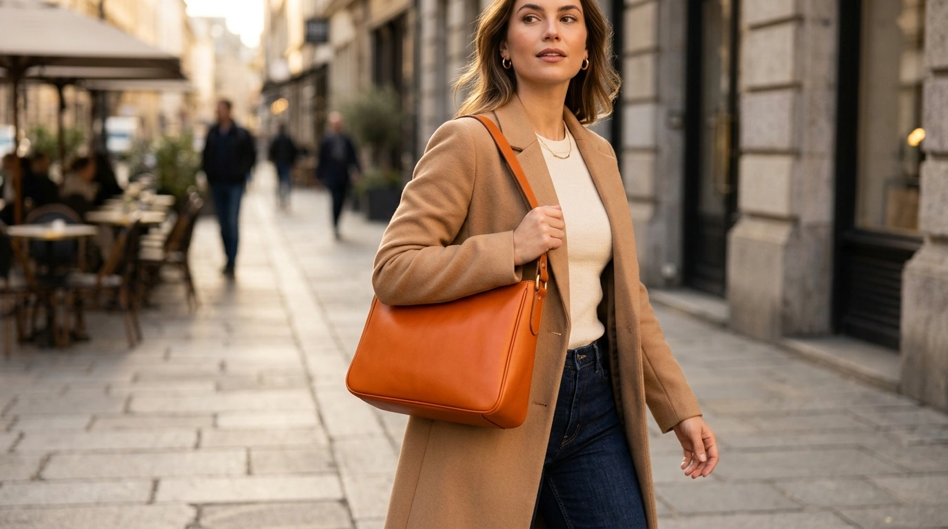 Coccinelle Orange Leather Shoulder Bag: Styling & Care