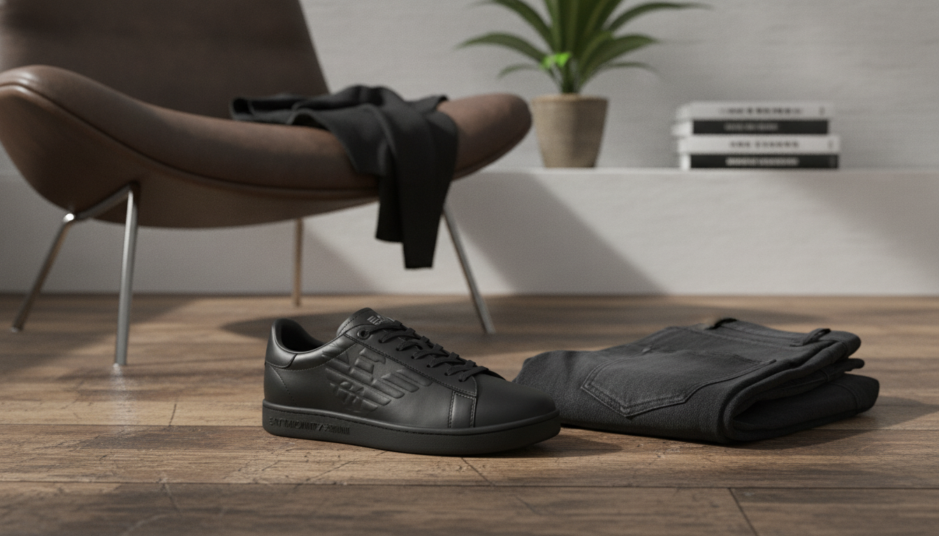 EA7 Men’s Leather Sneakers: Black Pairing, Fit, Care