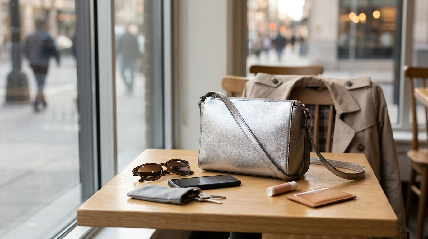 Y Not? Silver Women’s Handbag: Day-to-Night Shine